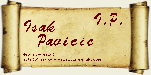 Isak Pavičić vizit kartica
